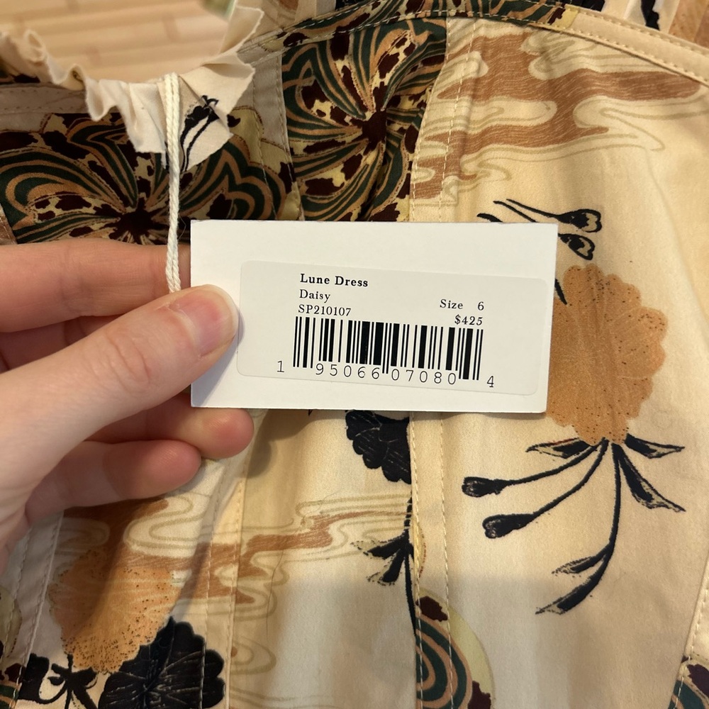 Ulla Johnson Cream Floral Midi Dress - Picture 8 of 11